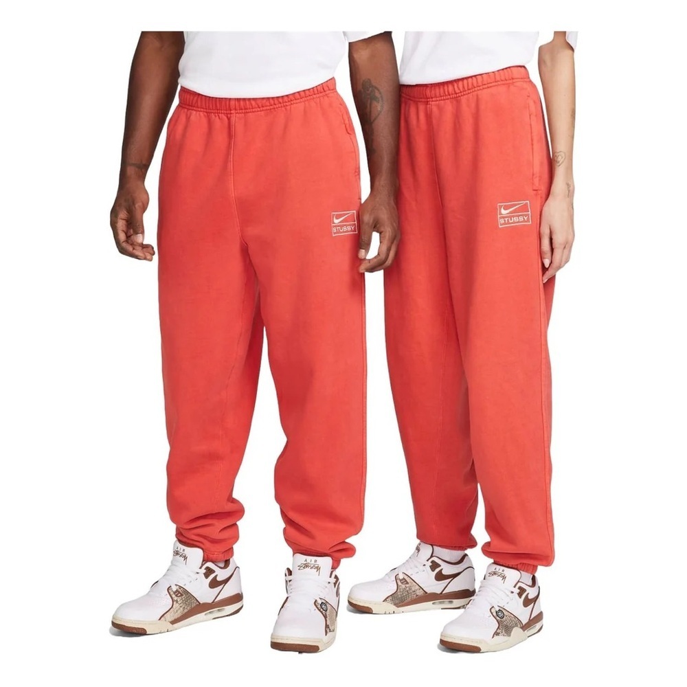 Nike Acid Orange Sweatpants oversized size medium elastic waist cotton
